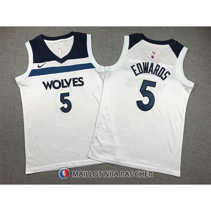 Maillot Enfant Minnesota Timberwolves Anthony Edwards Association 2022-23 Blanc